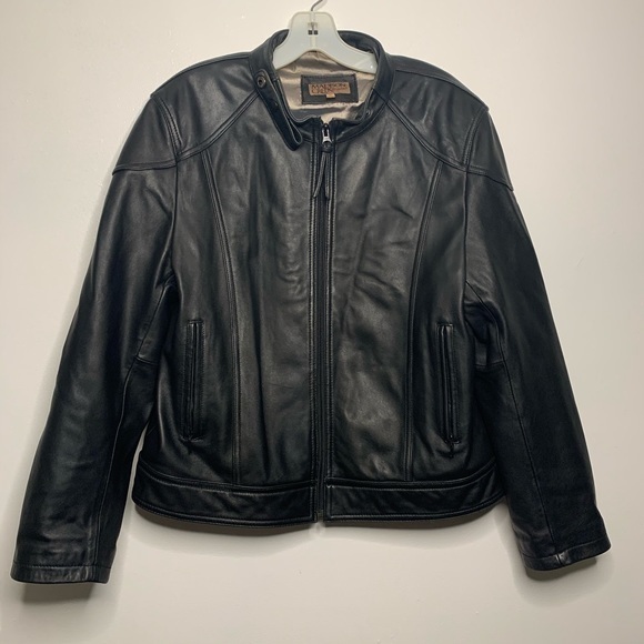 Madison Creek Soft Leather Black Motorcycle Jacket - Picture 1 of 15